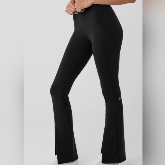 Calvin Klein Black Flared Leggings - Picture 1 of 3